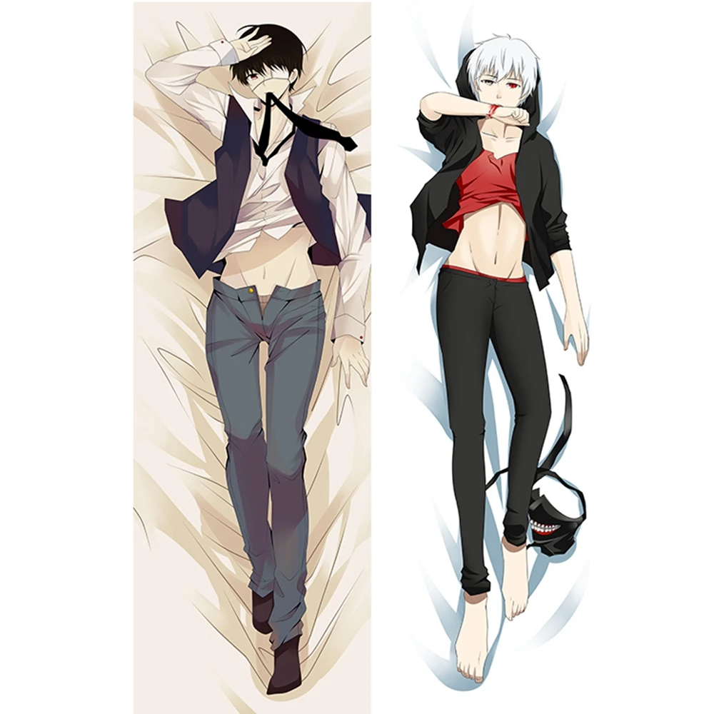 

Anime JK Tokyo Ghoul Dakimakura Body Pillow Cover Case Japan Classic Cartoon Manga Kaneki Ken Male Boy Hug Hugging Pillowcase