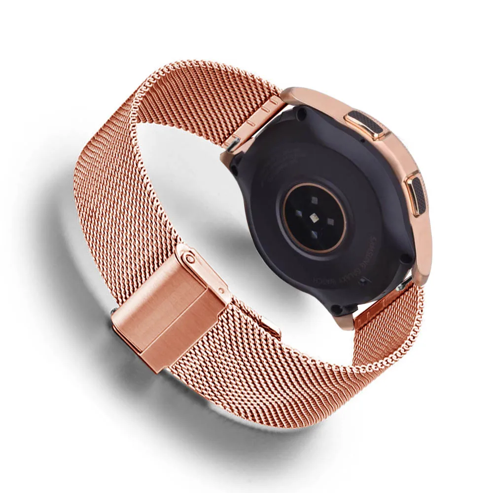 Rose Gold Ремешок для часов для samsung Galaxy 46 мм ремешок для часов петля миланский ремешок из нержавеющей стали Quick Release Pins gear S3 22 мм - Цвет ремешка: Rose Gold