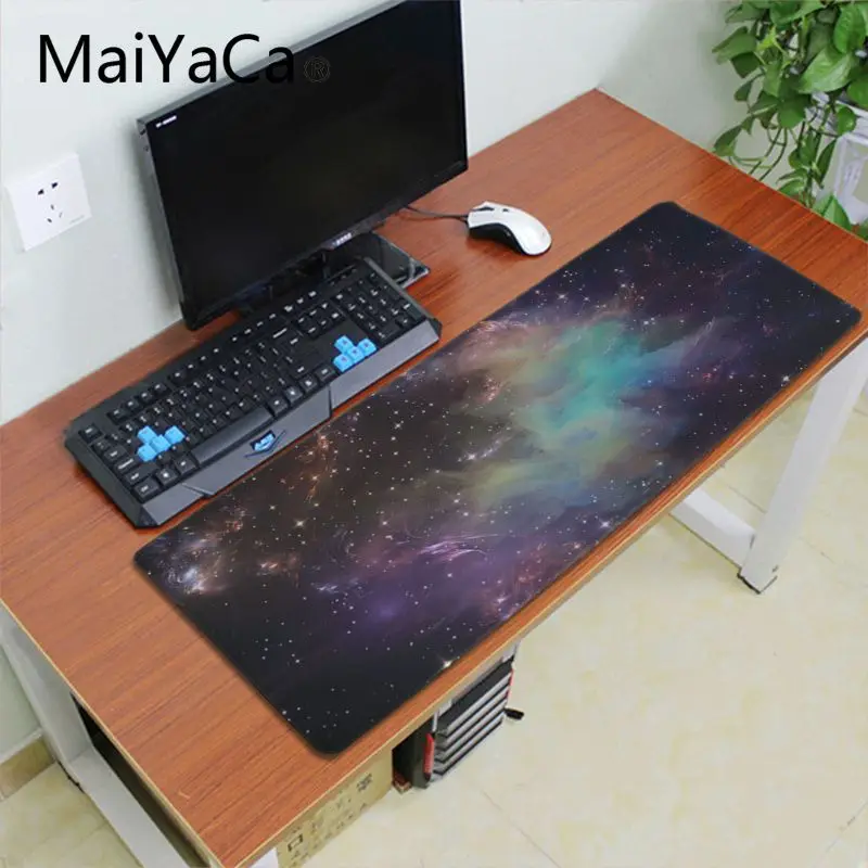 Lock Edge 30x60cm Maiyaca Galaxy, цветные офисные мыши звездного неба, геймерский игровой коврик для мыши, коврик для мыши с клавиатурой, ноутбук, ПК, ноутбук, Настольный коврик - Цвет: Lock Edge 30x60cm