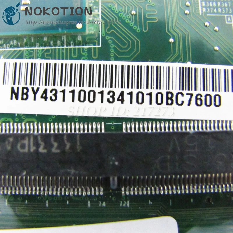 NOKOTION для шлюза LT41P L41P06U материнская плата ноутбука SR1LY N2805 CPU NBY4311001 NB. Y4311.001 DA0ZEAMB6C0 -