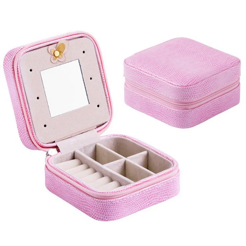 SAFEBET Brand Women's Earrings Jewelry box Makeup Mirror Ladies Necklace Ring Box Travel Cosmetic Bag Accessories Supplie | Багаж и