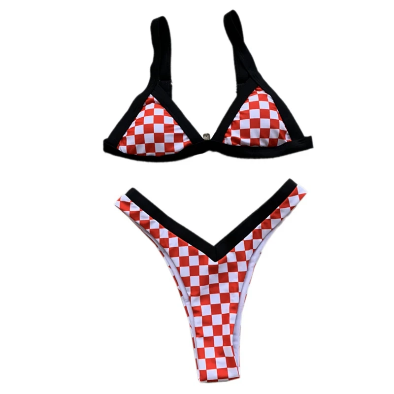 Pattern 4 Женский купальник V-shape Porno Panty+ бюстгальтер пуш-ап с подкладкой, комплект нижнего белья, сексуальный комплект нижнего белья, мозаичный пляжный купальник - Цвет: Pattern 4