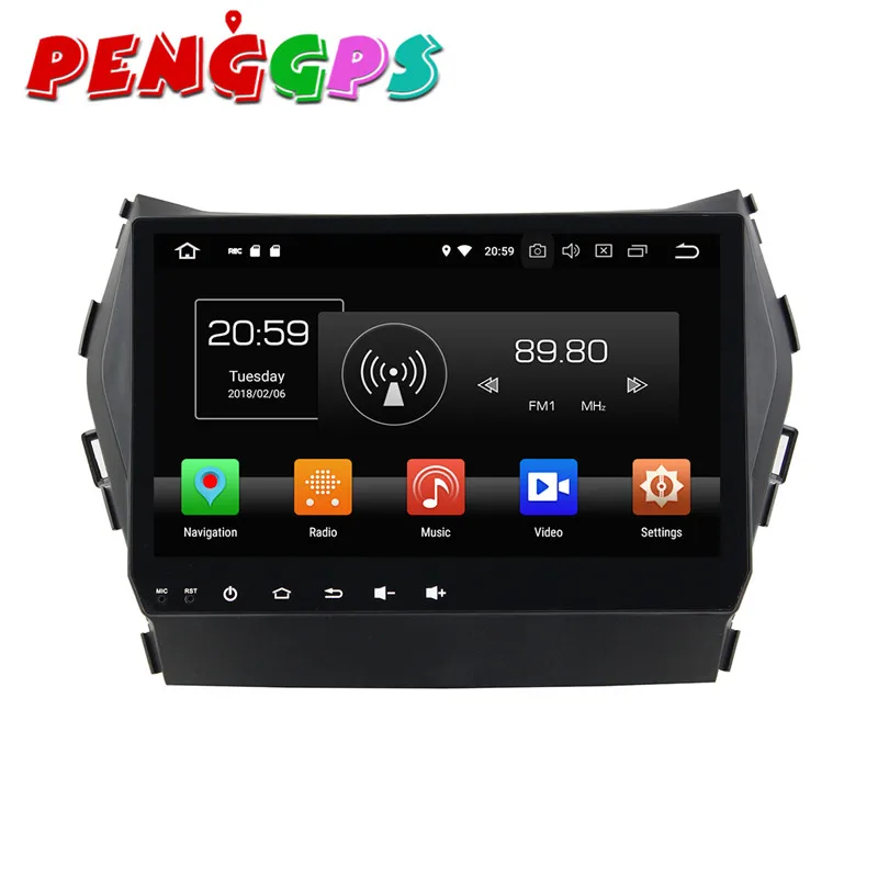 Android 8.0 7.1 Car DVD Player GPS Navigation Headunit For Hyundai IX45 2014 2015 2016 Stereo Auto Multimedia Satnav Video | Автомобили и