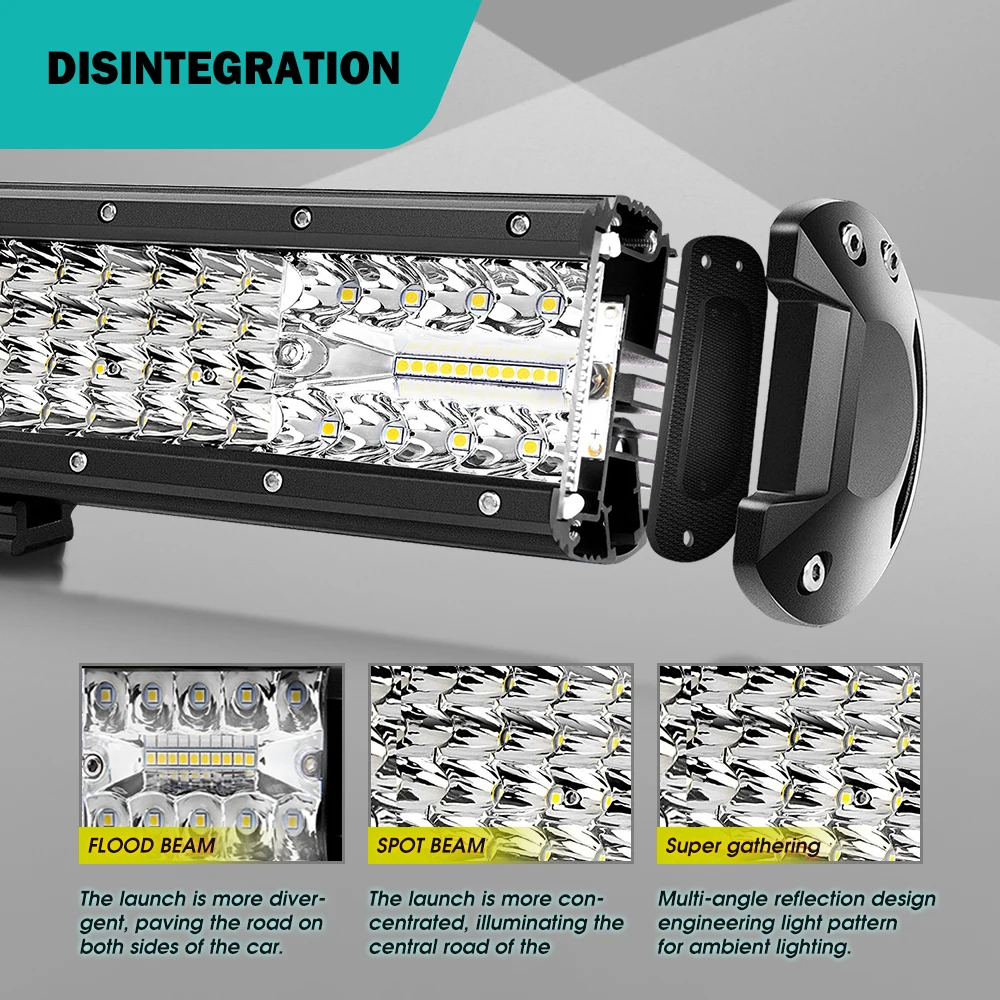 CO LIGHT 16D объектив 4 ряда 264 Вт 336 480 696 1128 Светодиодный свет 4x4 внедорожный бар