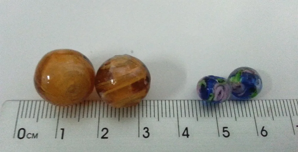 Смешанный Moretti стеклянные бусины с отверстиями круглые и в форме сердца