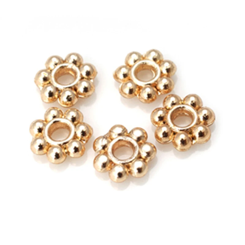 Позолоченные латунные бусины для украшений сделай сам (20 шт)|jewelry components|brass flowerjewelry