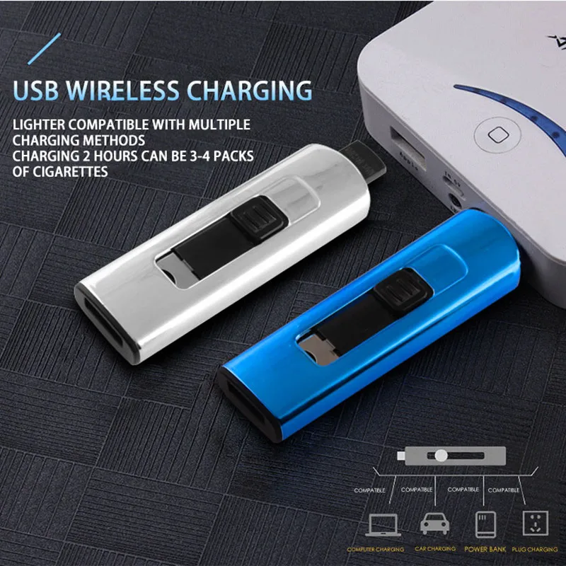Новая электронная сигарета зажигалка для мужчин маленькая USB перезаряжаемая