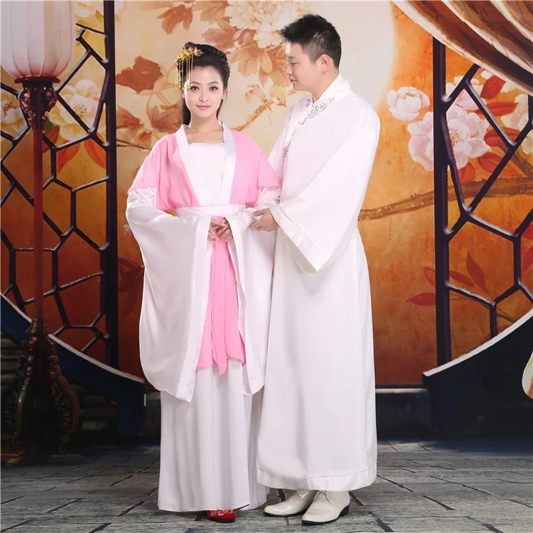 

Niu Lang Zhi Nu Elegant Lover's Costume Swordlady Swordmen Performance Hanfu Thematic Photography Hanfu for Couple