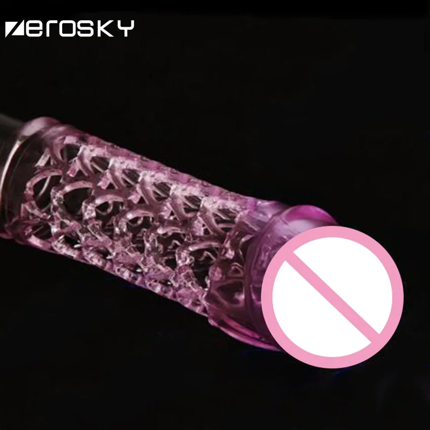 Zerosky силиконовые многоразовые кольца с рукавом для пениса полное покрытие