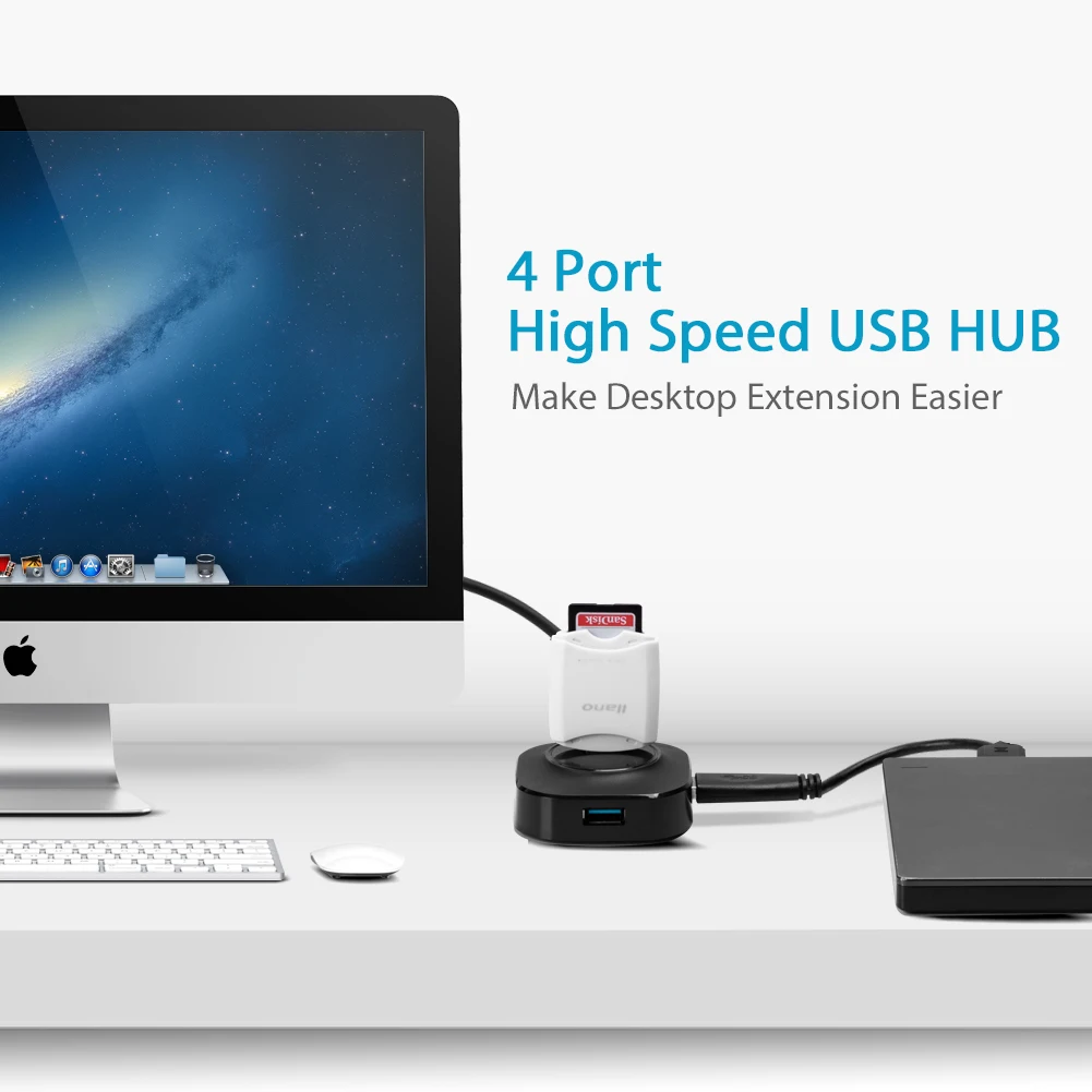 EASYIDEA Мульти USB концентратор 3 0 Micro высокоскоростной разветвитель 4 порта адаптер