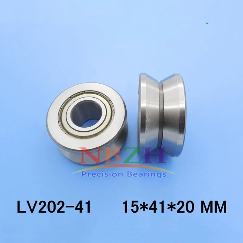 

5PCS LV202-41 V Groove Track Roller Bearing 15x41x20mm