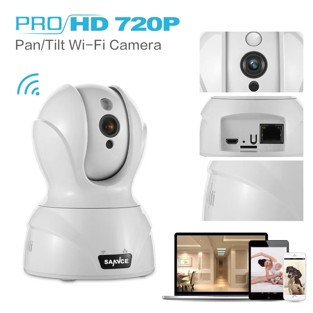 Беспроводная IP камера SANNCE 720P с функцией панорамирования/наклона|night security