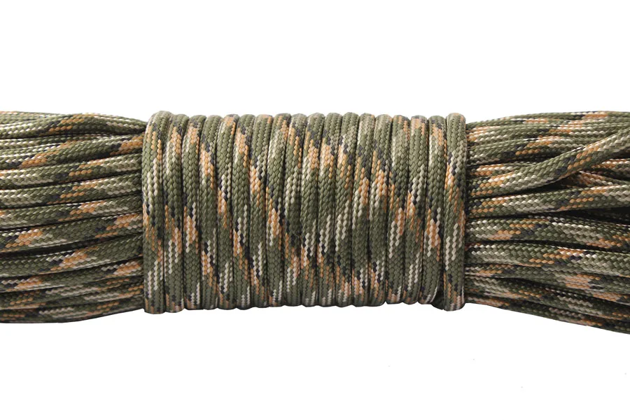 Ромбовидный Паракорд GEGEDA 4 мм 550 веревочный Тип III 7 Стенд 100 футов 50 футов Паракорд парашютный шнур веревка набор для выживания - Цвет: 4 army green camo