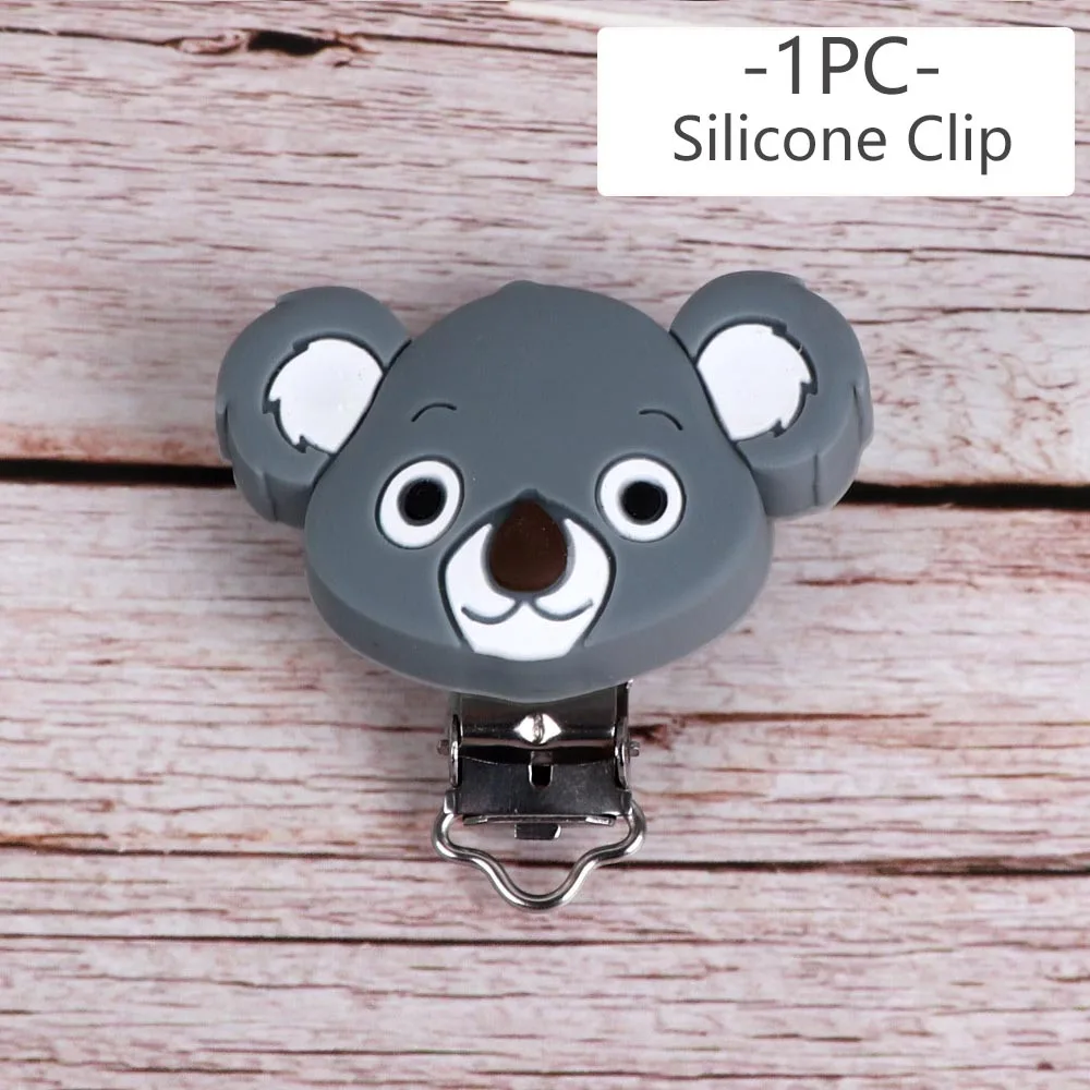BPA Free Koala Baby Teether Silicone Beads For DIY Teething Necklace Gift Nurs Accessories Food Grade Silicone Teether Rodents - Цвет: jz1014-15