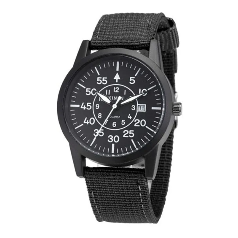 Высококачественные мужские часы из нержавеющей стали армейские спортивные