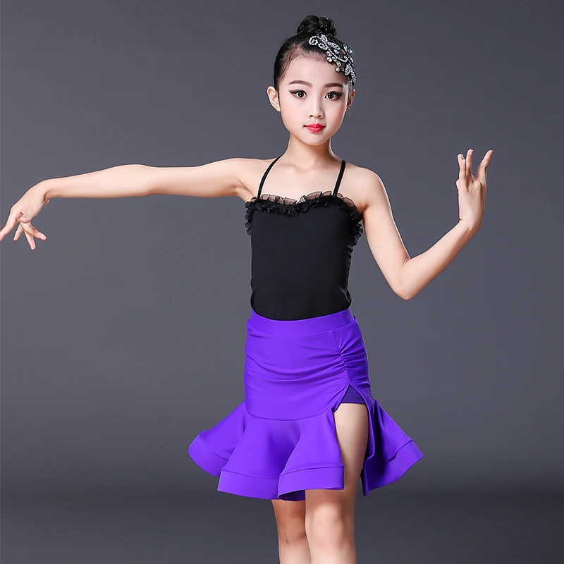 

New latin dance dress for girls child latin dance competition dresses girls latin dance costumes girls Top skirt