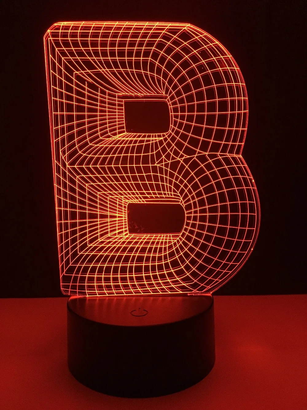 3D lampara letter B LED Lamp 7 color change Desk Table Bulb USB Touch Switch Remote Controller house decoration DIY name set | Лампы и