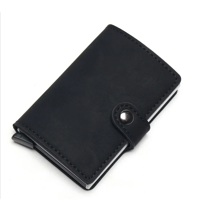 Black 2 Casekey RFID Блокировка бумажник защита для мужчин маленький бумажник для денег и карт с кредитным держатель для карт - Цвет: Black 2