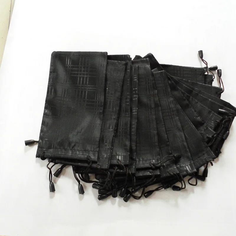 

DHL Free shipping 500 pcs/lot Glasses Case Soft Waterproof Plaid Cloth Sunglasses Bag Glasses Pouch Black Color