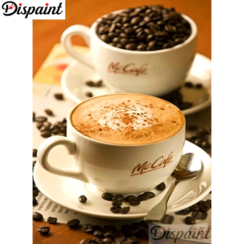 

Dispaint Full Square/Round Drill 5D DIY Diamond Painting "Coffee beans" Embroidery Cross Stitch 3D Home Decor A10563