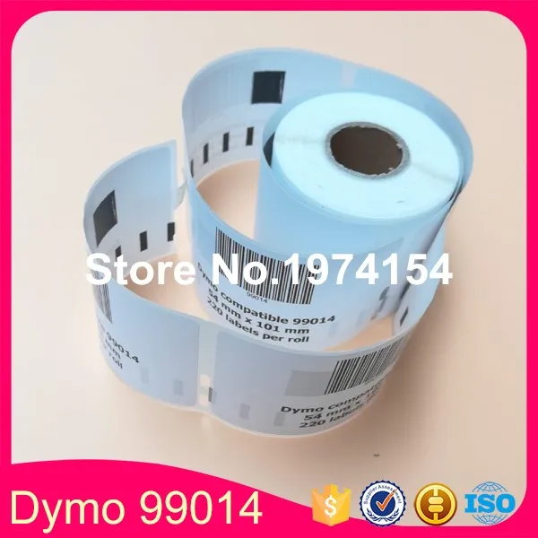 12 x рулонных клейких наклеек Совместимость с dymo 99014 этикеток 101 мм * 54 220 на ролл Dymo