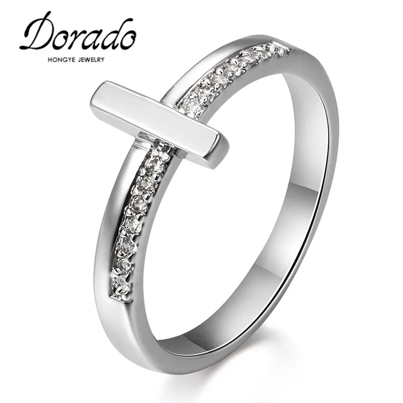 Женское кольцо с кристаллами Dorado серебряное Золотое фианитом модное ювелирное