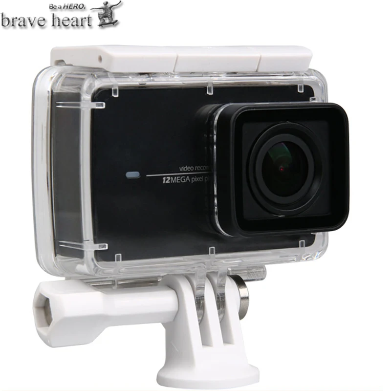 Brave heart крышка объектива Крышка+ yi 4k Водонепроницаемый чехол для Xiaomi YI 4K Action xiaoyi 4k 2 аксессуары для камеры