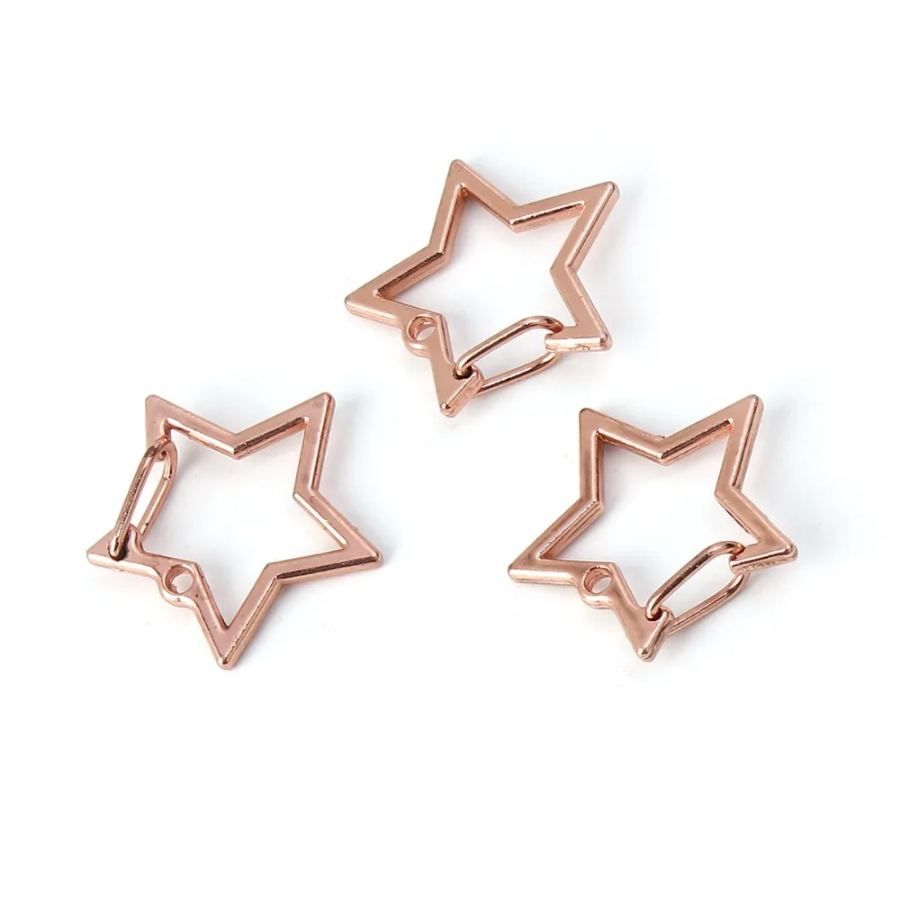 DoreenBeads брелок на основе сплава цинка и звезда золото розовое аксессуары DIY