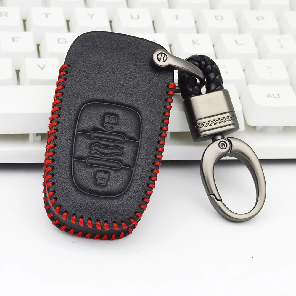 Кожаный чехол для автомобильных ключей чехол-Крышка Audi A1 A2 A3 A4 A5 A6 A7 A8 A6L A4L Q3 Q5 Q7 S3 TT