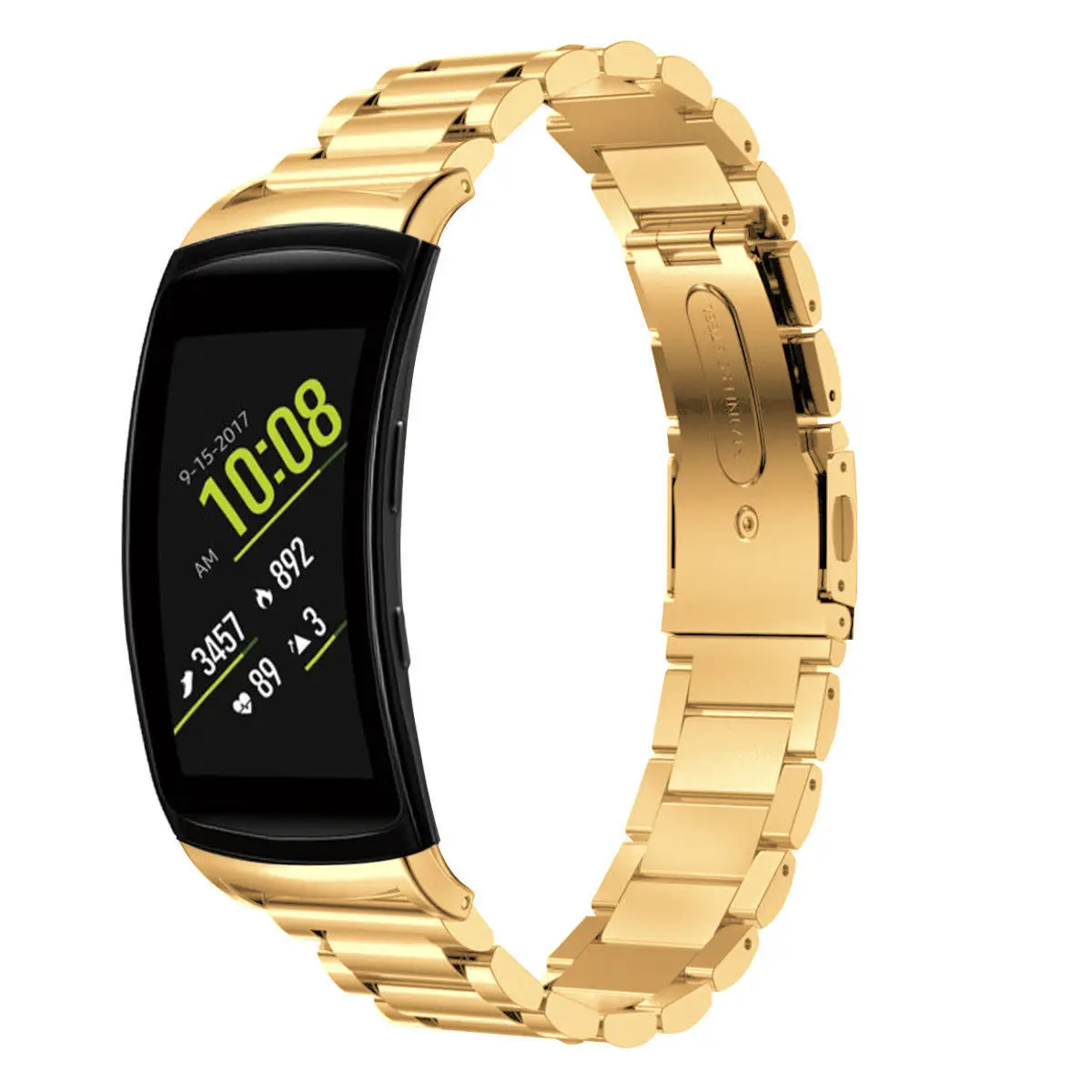 Для gear fit 2, из натуральной нержавеющей стали Металлический Браслет Смарт-часы ремешок фитнес-трекер Браслет для samsung fit 2 полосы