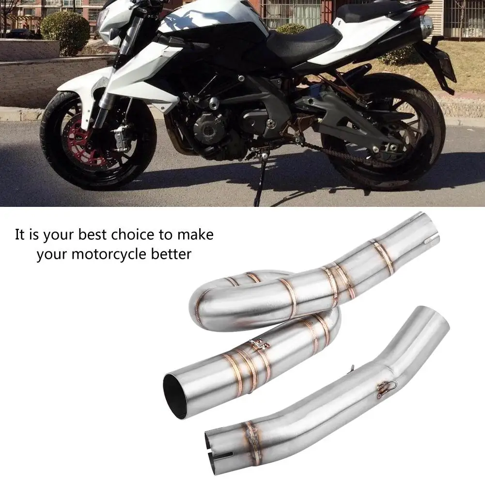 Средняя выхлопная труба мотоцикла Link подключение для Benelli BN302 TNT300 2014 2015 2016 2017 2018 из