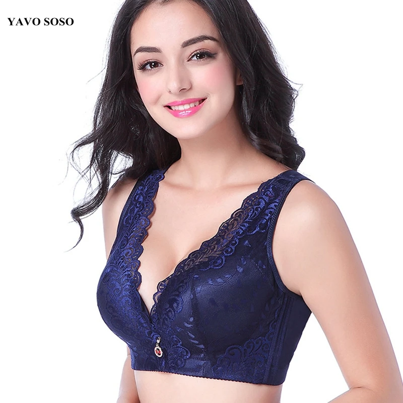 

YAVO SOSO No Rims large Gathering Sexy Lingeries Women bras big size plus size 115E 50E thin women's underwear