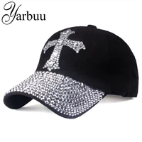 yarbuu baseball cap for men women 2017 new fashion sun hat the adjustable 100 cotton rhinestone cap hat free shipping