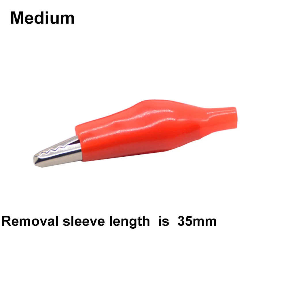 10 Pcs/ lots Medium Insulation Boot Metal Alligator Clip Electric Test 35MM Lead colorful small crocodile clip Color random |