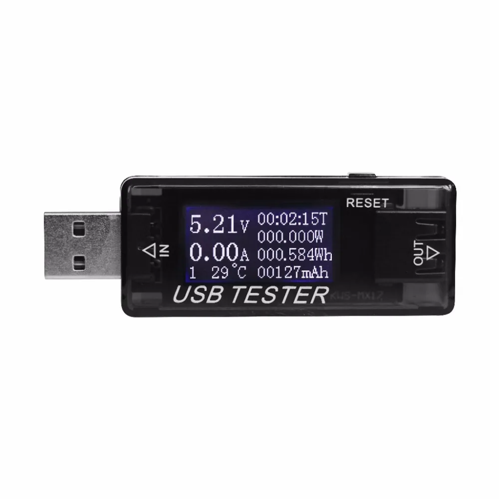 8 в 1 ЖК-дисплей USB детектор напряжения тока зарядное устройство ёмкость тестер