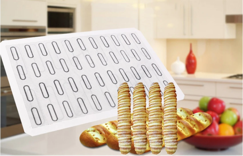 Двухсторонний силиконовый коврик 18/44 Eclair кондитерский антипригарный вкладыш перфорированный печенье Макарон пирожный хлеб форма для выпечки Инструменты