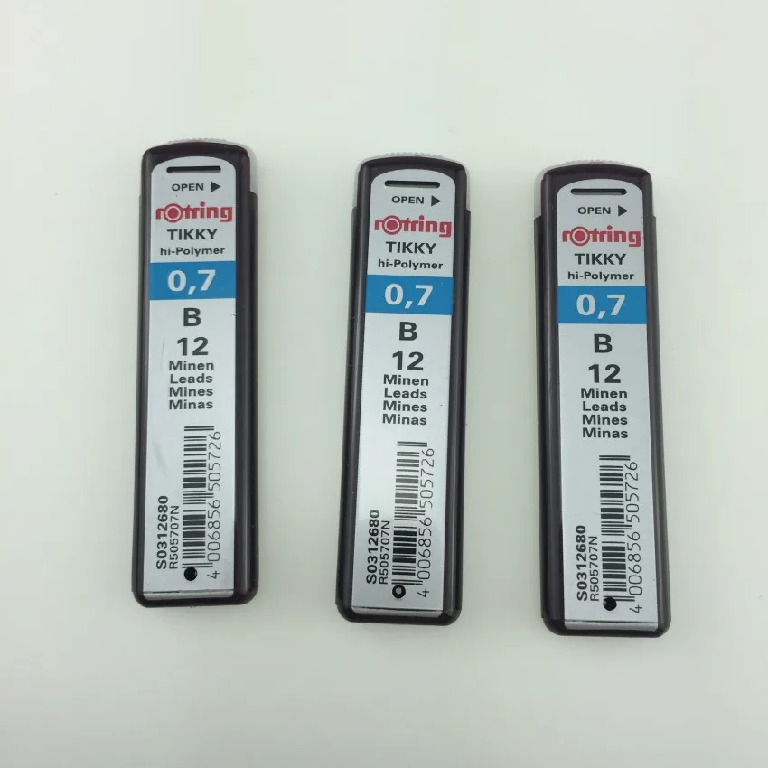 Rotring 2B/HB/B 0 5/0 7/0 9/1 мм карандашные грифели механические карандаши для заправки