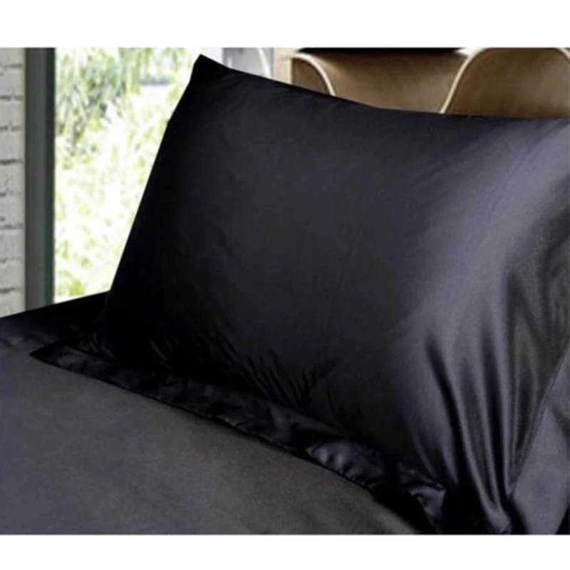 1 шт. хлопковый наволочка черный белый цвет однотонная атласная ИМИТИРОВАННАЯ