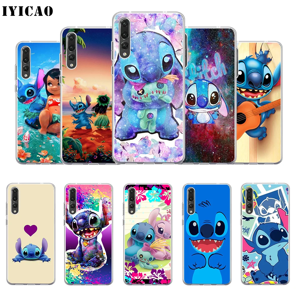 IYICAO милый мягкий силиконовый чехол для телефона Lilo & Stitch Huawei P30 P20 Pro P10 P9 P8 Lite P Smart из