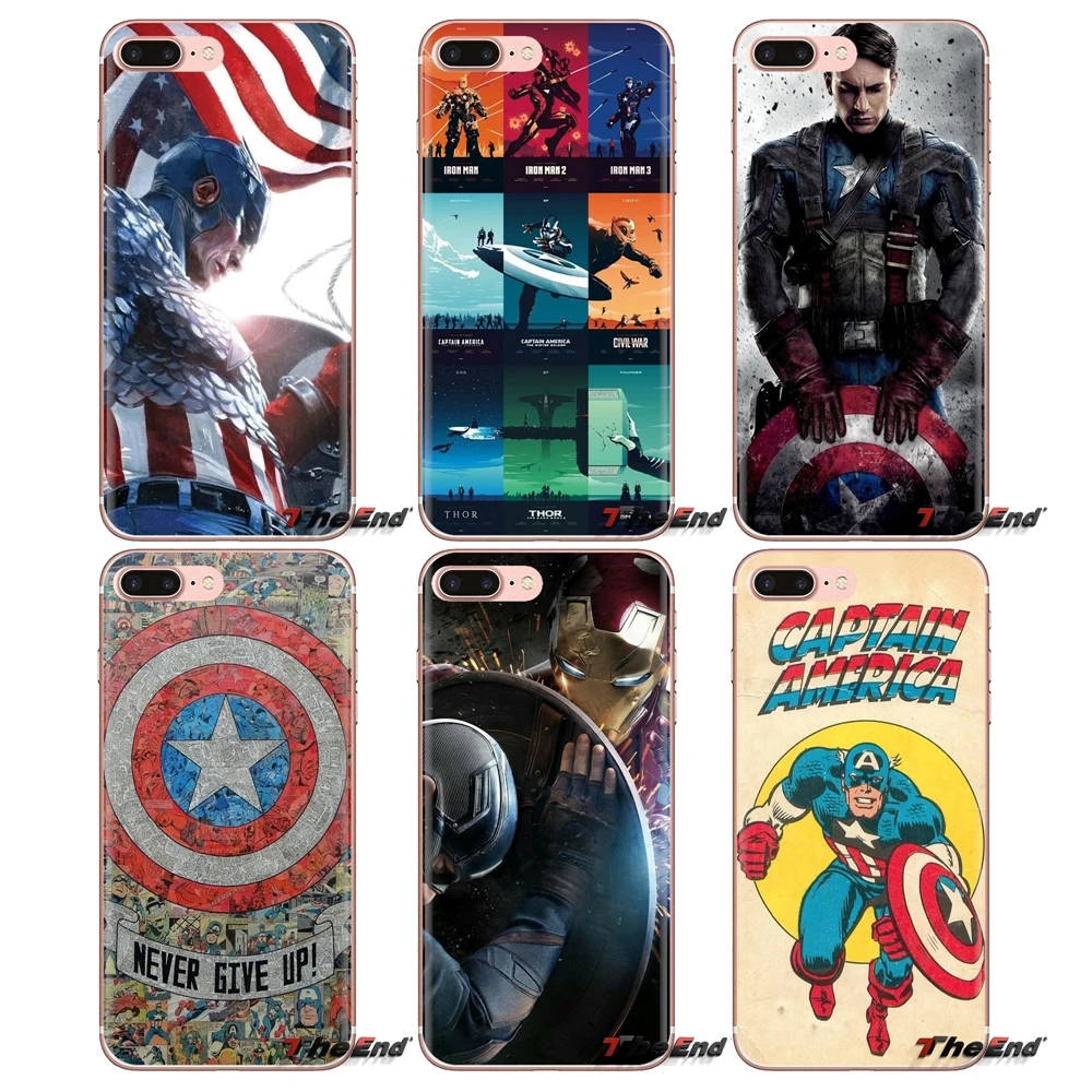 Мягкие прозрачные чехлы для Samsung Galaxy S3 S4 S5 Mini S6 S7 Edge S8 S9 S10 Plus Note 3 4 5 8 9 Captain America Flash |