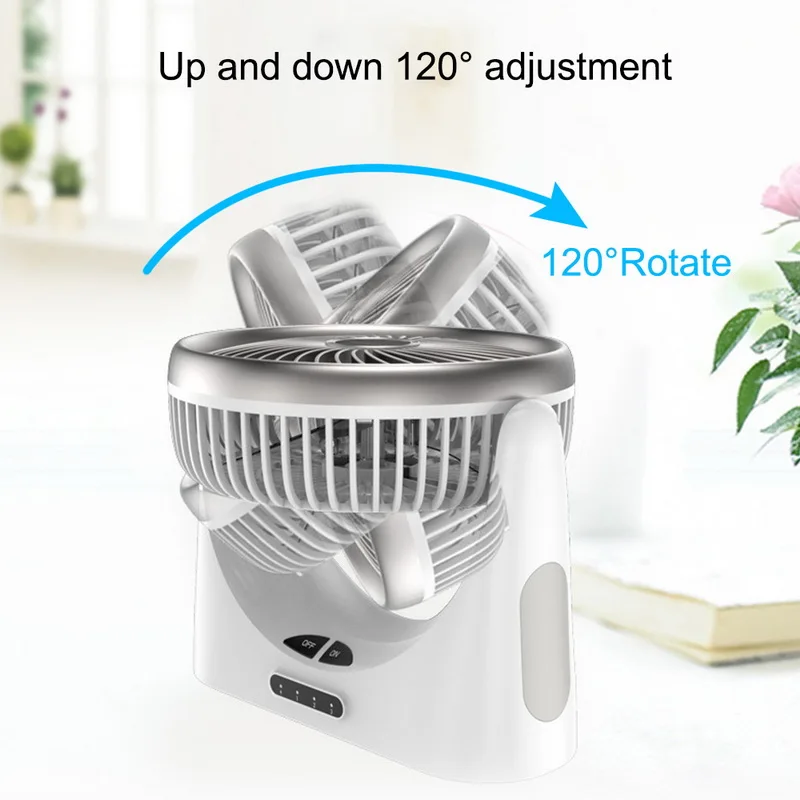 1 шт. портативный мощный Настольный вентилятор с ночным светильник USB