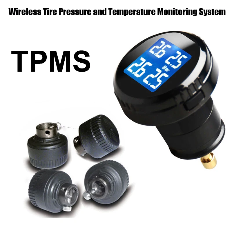 Система контроля давления в шинах Автомобильная TPMS с 4 внешними датчиками
