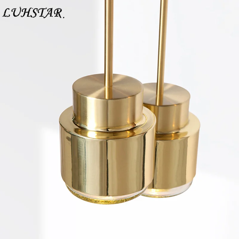 

Golden Copper Iron Led Pendant Lights Dining Room Kitchen Hanglamp Modern Simple Home Deco Light Bedroom Bedside Light Fixtures