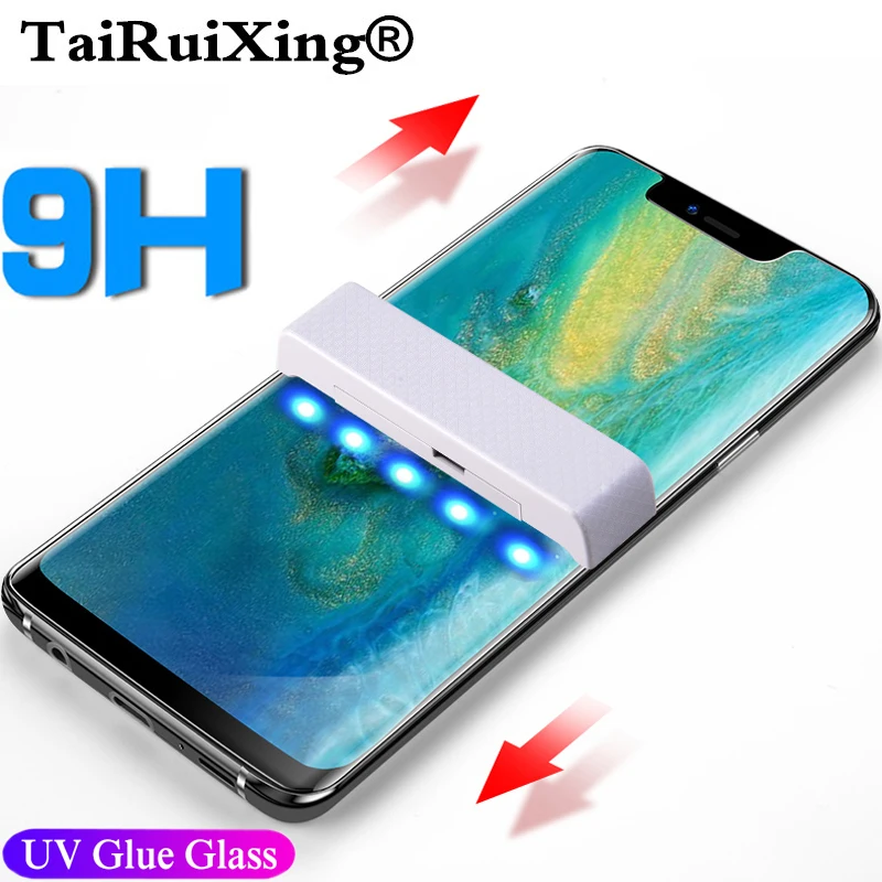УФ закаленное стекло 5D полный жидкий клей экран протектор для LG V30 V40 G7 OPPO Find X