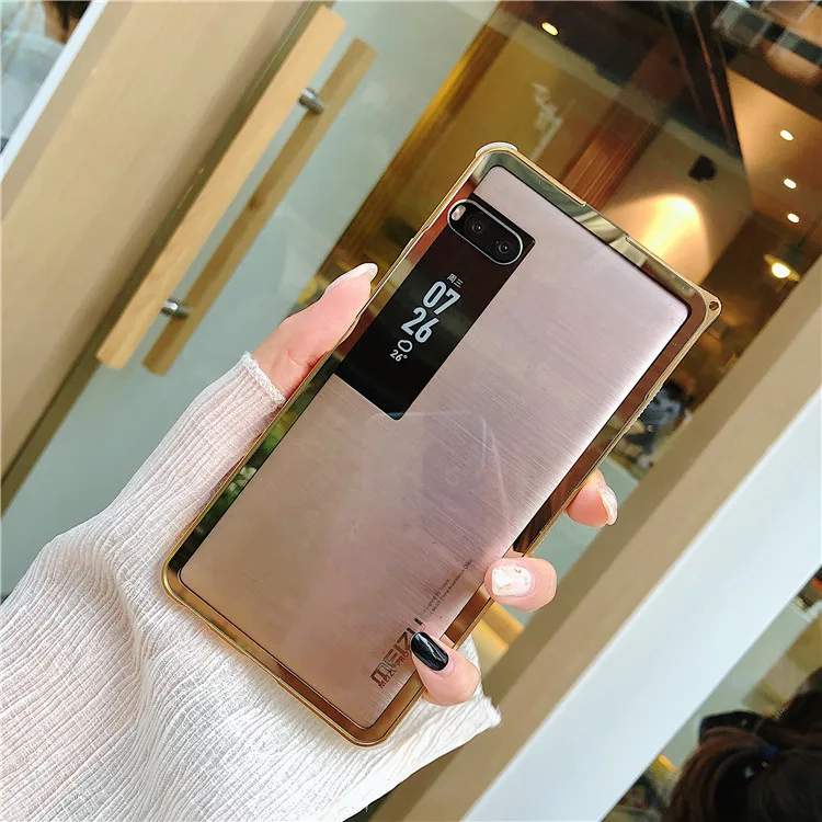 Металлический Прозрачный чехол-бампер для MEIZU Pro 7 Plus, металлическая рамка, жесткая акриловая задняя крышка для Pro 7 Plus, прозрачный чехол