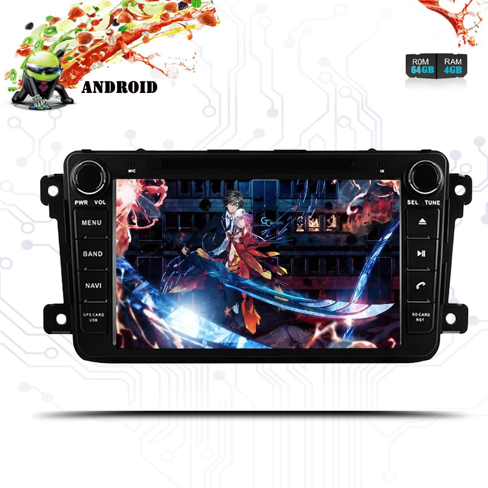 2Din 1024*600 Android9.0 для Mazda CX9 автомобильный DVD плеер 8 &quotGPS навигация 4G + 64G телефонная