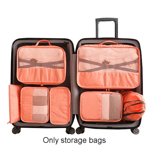 Orange Travel Bag Дорожный костюм чехол сумка для хранения шкаф Органайзер кабель провод сумка косметический набор Чехол Нижнее белье обувь на молнии сумка багаж аксессуары - Цвет: Orange Travel Bag