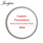 JWEIJIAO фото на заказ от 12 до 25 мм, сделай сам, стеклянный кабошон, купол для брелока, брошь, демонстрация, плоская спинка, изготовление, фурнитура Na01