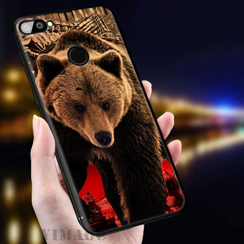 YIMAOC российский флаг с медведем мягкий чехол для huawei Honor вид 20 10 8X8 8C 6A 7A 7X 7C Lite рro Y9 Y7