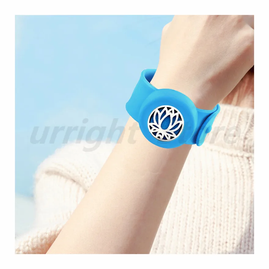 Tree of life fairy Repellent diffuser Bracelet Steel 25mm Magnet Essential Oil Diffuser locket Silicone bangle 10Pads kids gifts | Украшения
